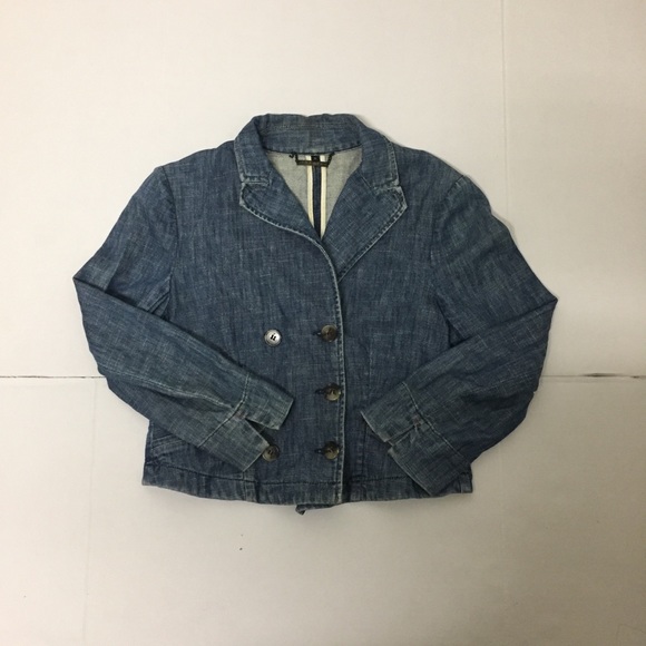 Women theory denim jacket size m blue - Picture 1 of 5
